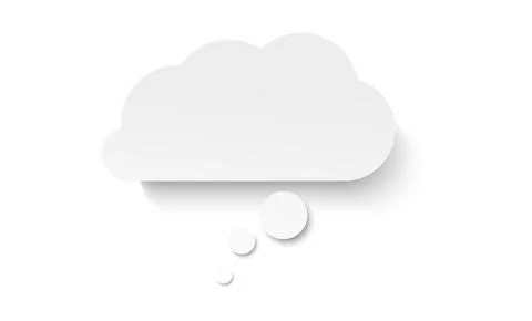 Think paper style bubble. Infographic design. Dialog message clouds. Vector Stock Illustration