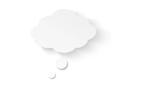 Think paper style bubble. Infographic design. Dialog message clouds. Vector 스톡 일러스트