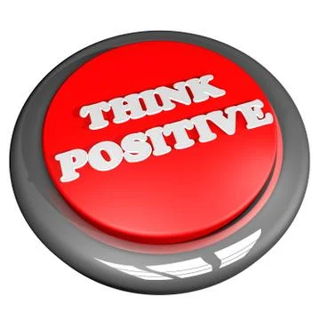 Think positive button Stock-Illustration