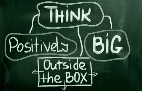 Think positive concept Stock Illustration