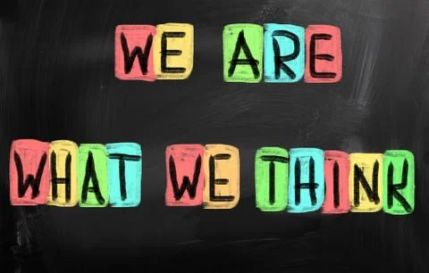 Think positive concept Illustrazione stock