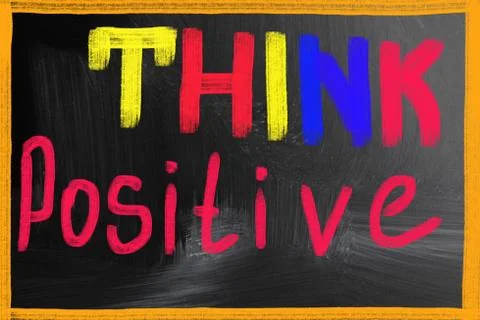 Think positive concept Ilustração Stock