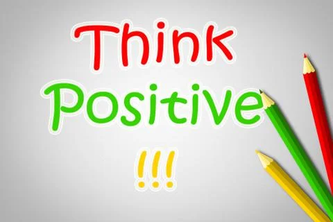 Think positive concept Stock Illustration