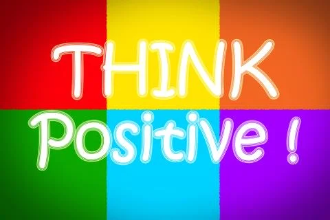 Think positive concept Stock Illustration