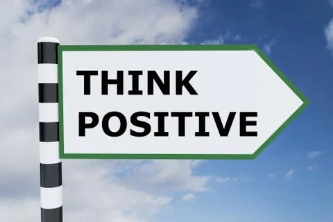 Think Positive concept Stockillustratie