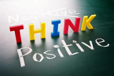 Think positive, do not negative 스톡 사진