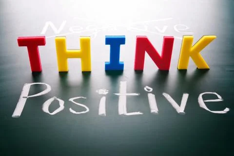 Think positive, do not negative 스톡 사진