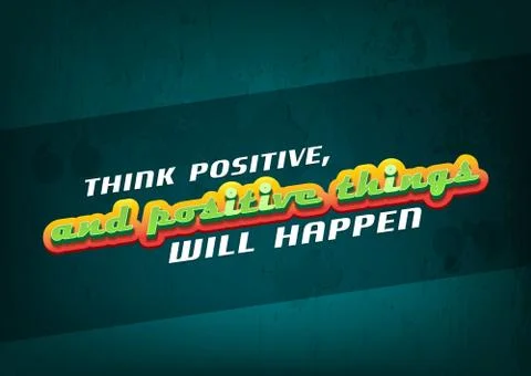 Think positive Stock Illustration