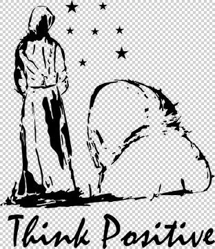 Think Positive Illustrazione stock