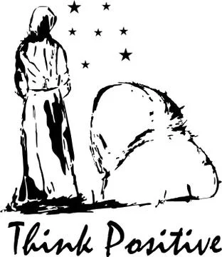 Think positive Illustrazione stock