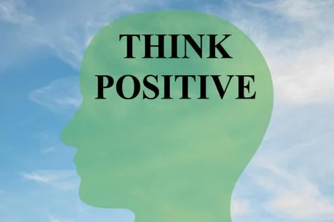 Think Positive - mental concept Illustrazione stock