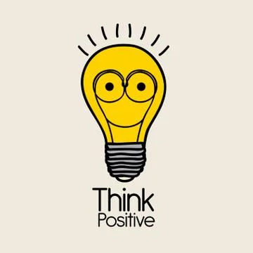 Think positive over pink  background vector illustration イラスト素材