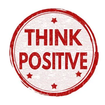 Think positive stamp Stock Illustration