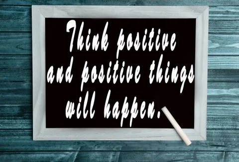 Think positive words Foto stock