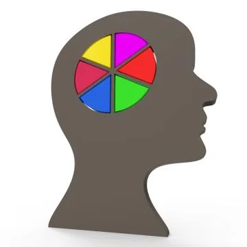 Think puzzle indicating consideration consider and reflect Illustrazione stock