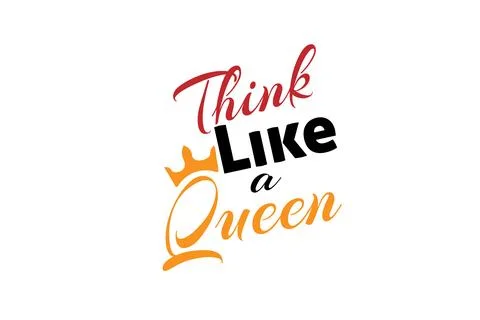 Think Like A Queen Inspirational vector Hand drawn typography poster. Illustrazione stock
