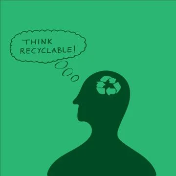 Think recyclable Illustrazione stock