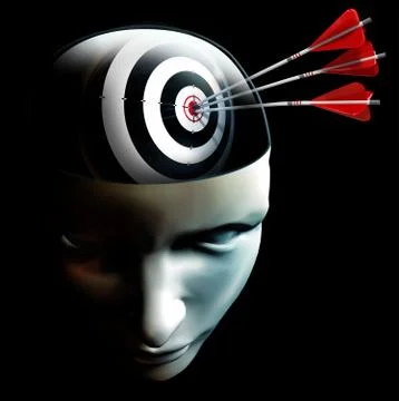 Think the target and hit Stock Illustration