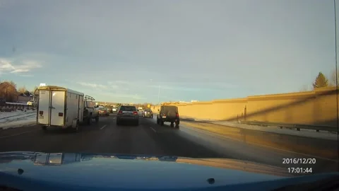 Think Twice Before Rolling Down Car Window for Your Pup - 20 Dec 2016 Stock Footage 205307056
