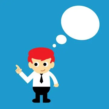 Think vector cartoon Illustrazione stock