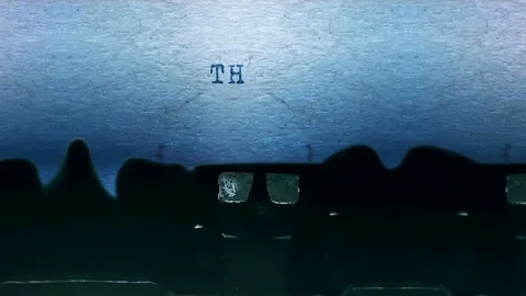 Think Write Create words Typing on a sheet of paper with old vintage typewriter. Stock Footage 127643018