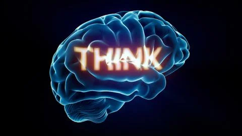 Think xray brain Illustrazione stock
