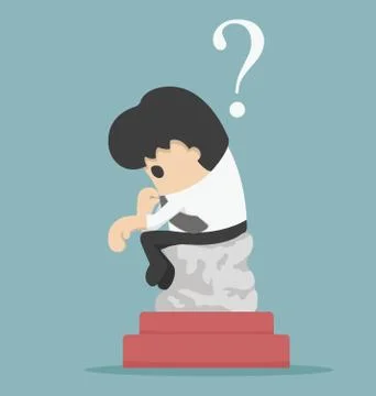 The thinker businessman Stock Illustration