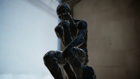 The Thinker Stock Footage 89007804