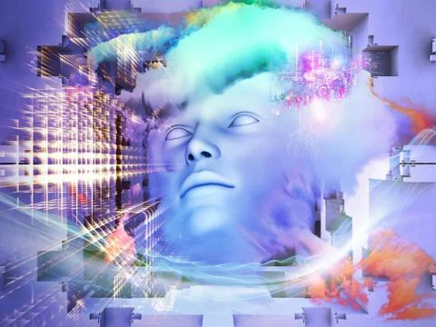 The Thinker Illustrazione stock