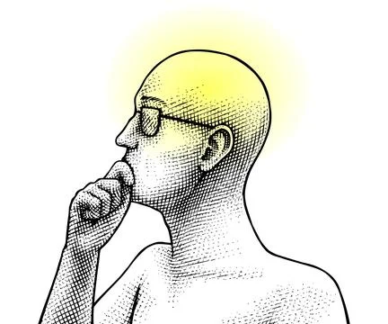 Thinker Illustration Stock Illustration