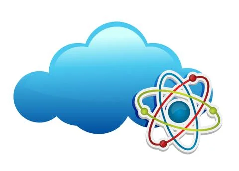 Thinking about chemistry cloud Illustrazione stock