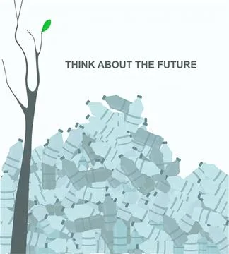 Thinking about the future with a pile of books and tree 스톡 일러스트