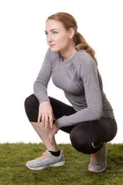 Thinking about a long run Stock Photos