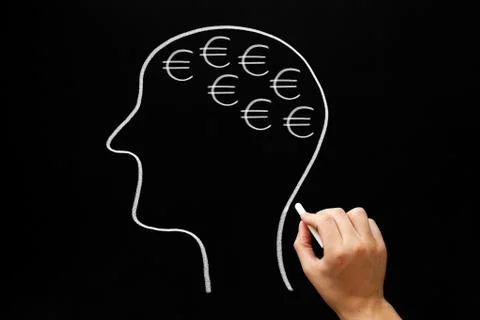 Thinking About Money Concept Foto stock