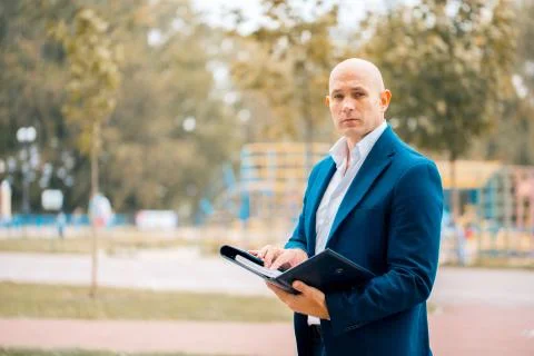 Thinking about the next big idea concept. business owner thinking about new p Stock Photos