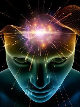 Thinking About Numbers Stock Illustration