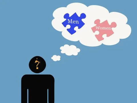 Thinking About Relationships Illustrazione stock