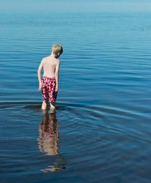 Thinking about a swim Stock Photos