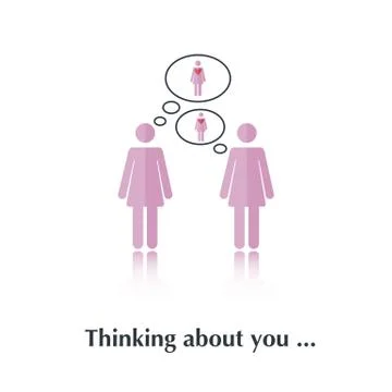 Thinking about you Stock Illustration