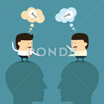 Thinking and idea business Stock Illustration
