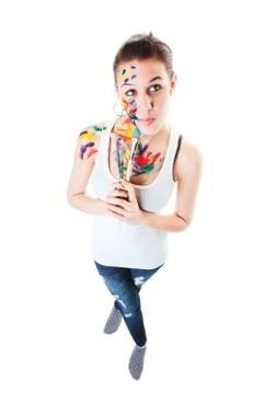 Thinking artist Stock Photos