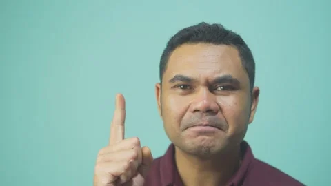 Thinking Asian Man Finding a Great Idea and Confiming Solution Stock Footage 331951374