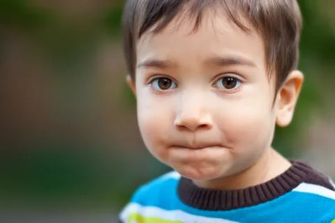 Thinking boy portrait Stock Photos