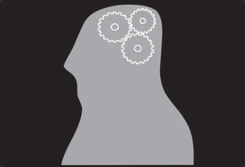 Thinking - brain at work - icon, symbol Stock Illustration