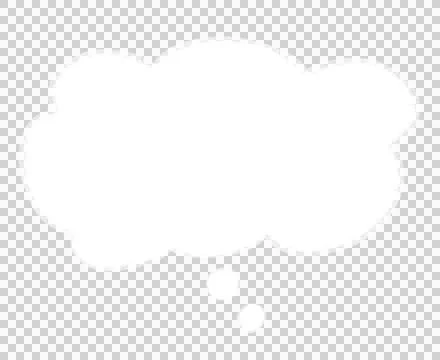 Thinking bubble cartoon outline blank space for text illustration concept art Illustrazione stock