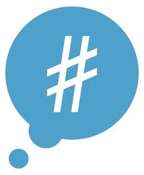 Thinking bubble with hashtag. Social media trend message Stock Illustration