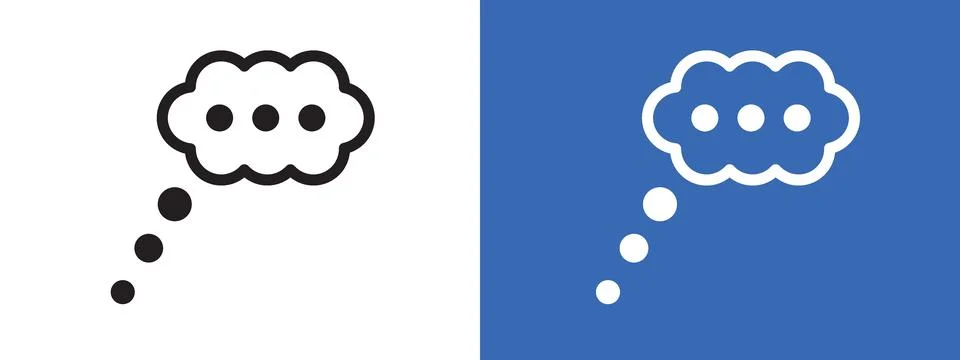 Thinking bubble logo sign set vector outline イラスト素材