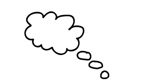 Thinking bubble or ballon animation on green screen Stock Footage 311123508