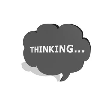 Thinking bubble on white Stock Illustration
