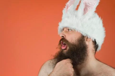 Thinking Bunny Man Stock Photos